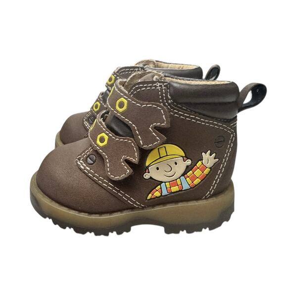 Vtg 2005 Bob the Builder Baby Toddler Work Boots Sz 2 Buster Brown Shoes Y2K - Picture 3 of 10